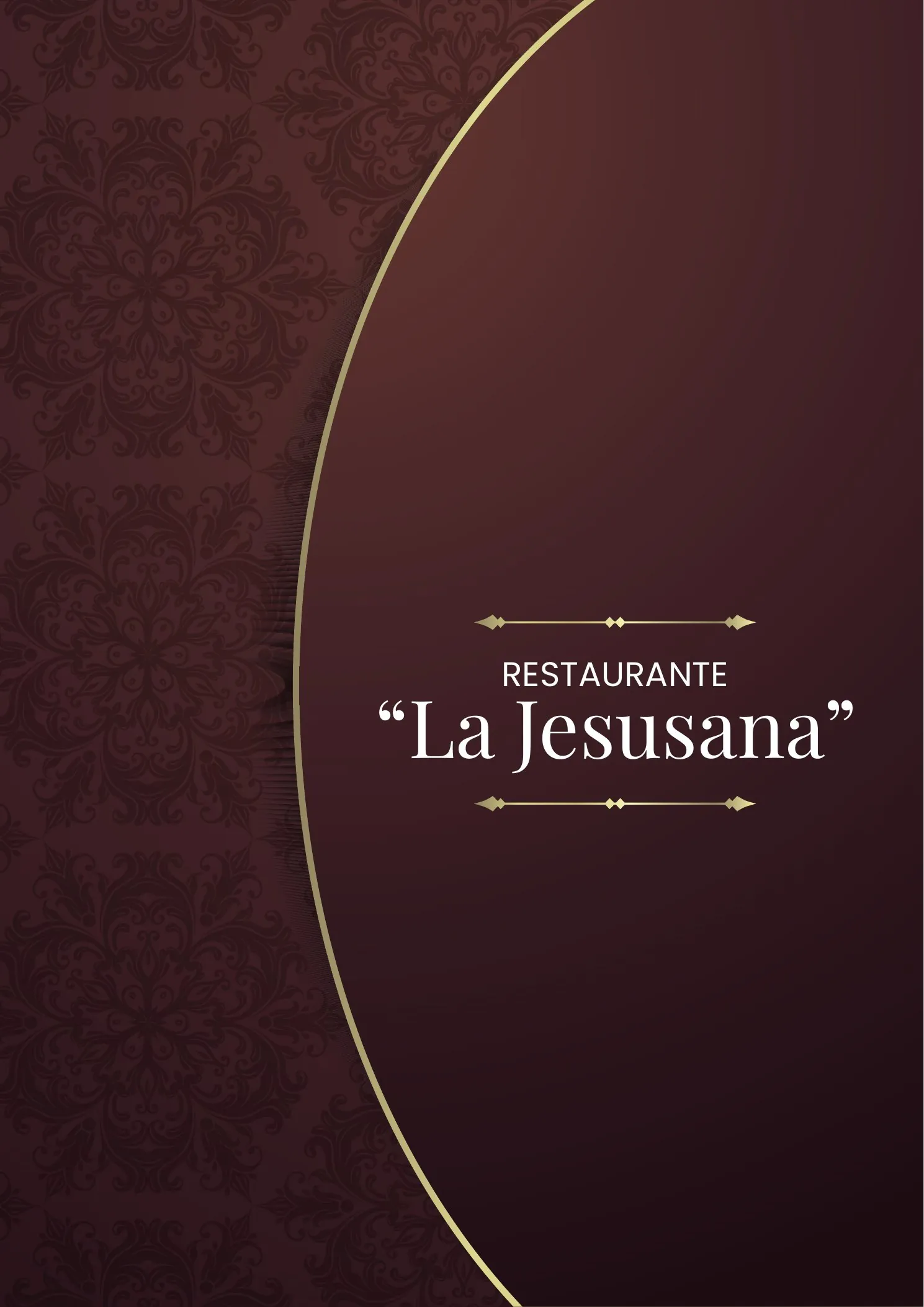 Página 1 de la carta de Restaurante La Jesusana