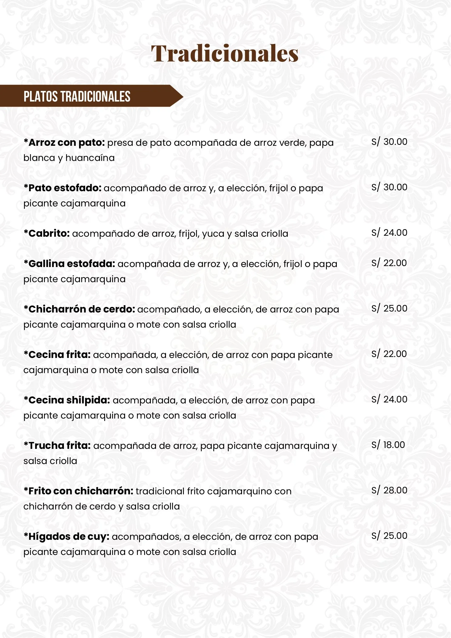 Página 5 de la carta de Restaurante La Jesusana