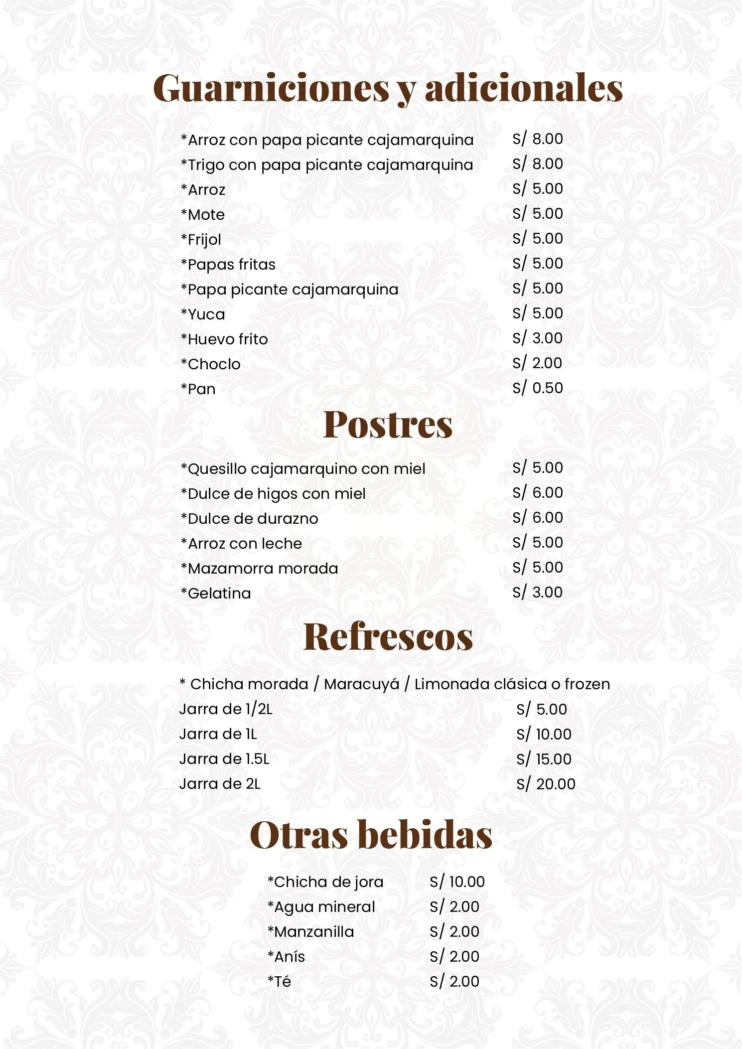Página 7 de la carta de Restaurante La Jesusana